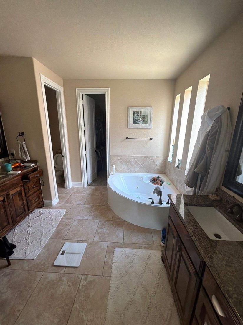 Primary bathroom before remodel